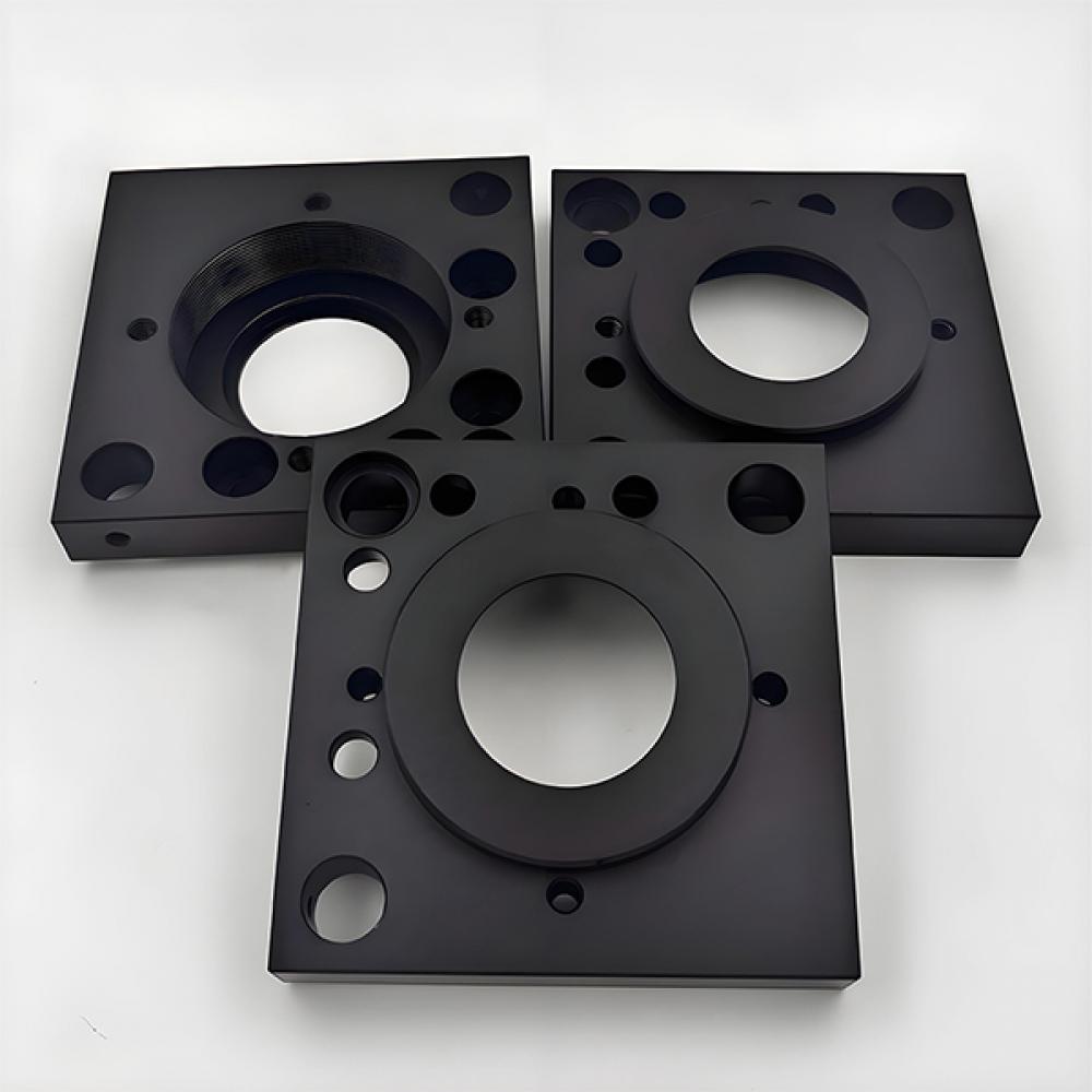 CNC Milling black anodized aluminium part