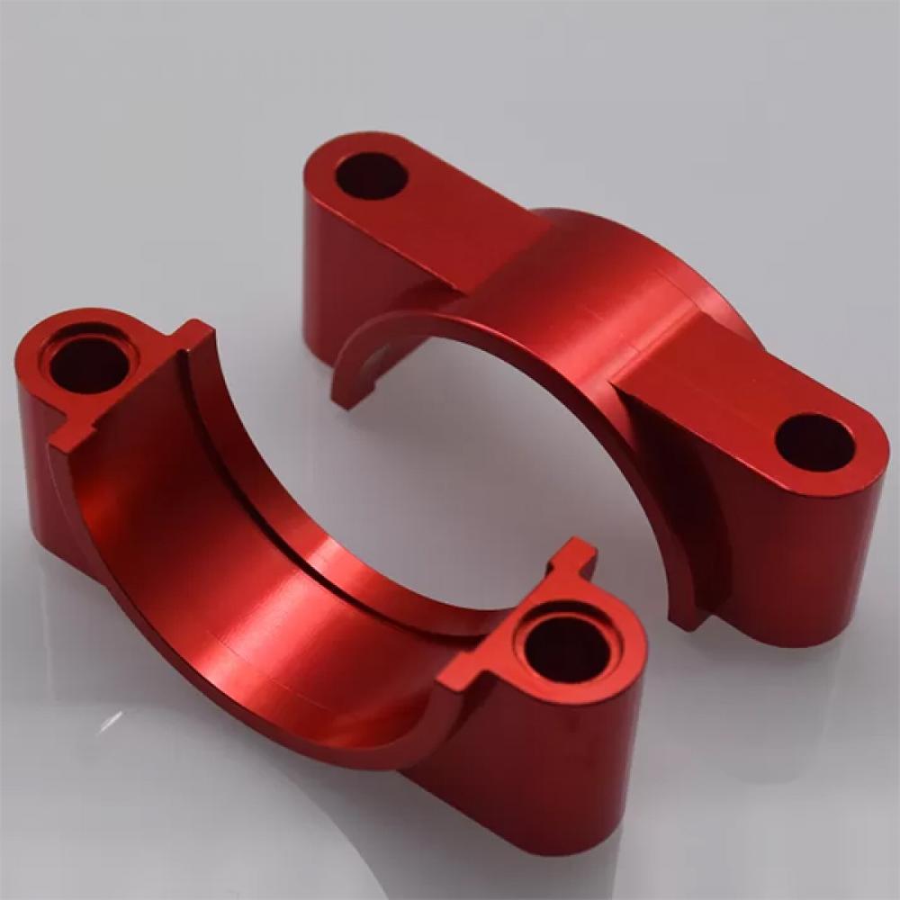 CNC machining aluminum parts red anodized