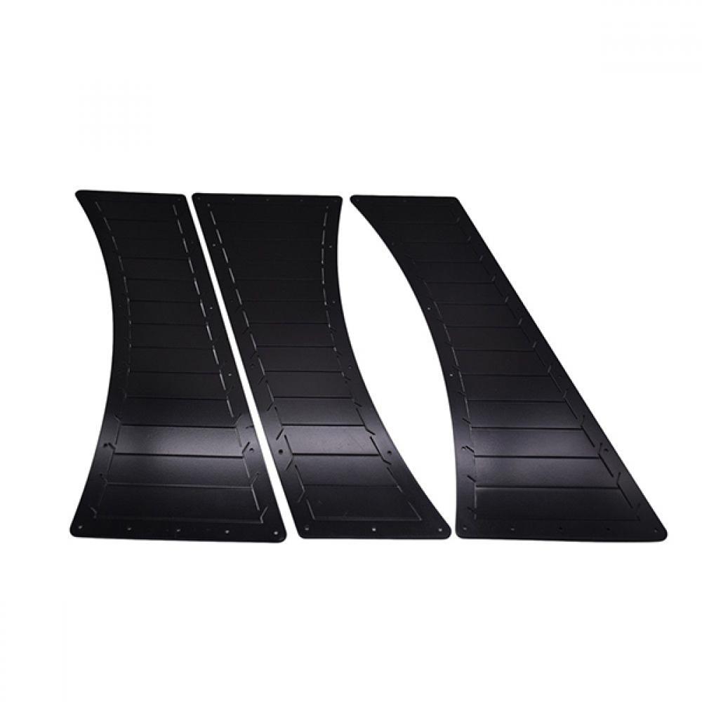 Laser cutting steel plate + black powder coated